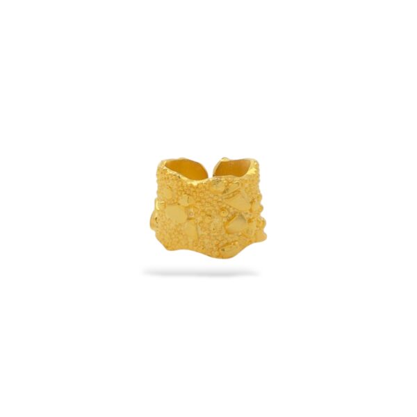 Chunky Wave Brass Ring